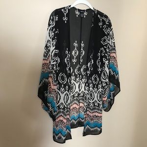 Tribal Print Kimono Shawl